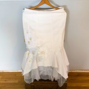 🏝Beachy/Boho Embellished Skirt